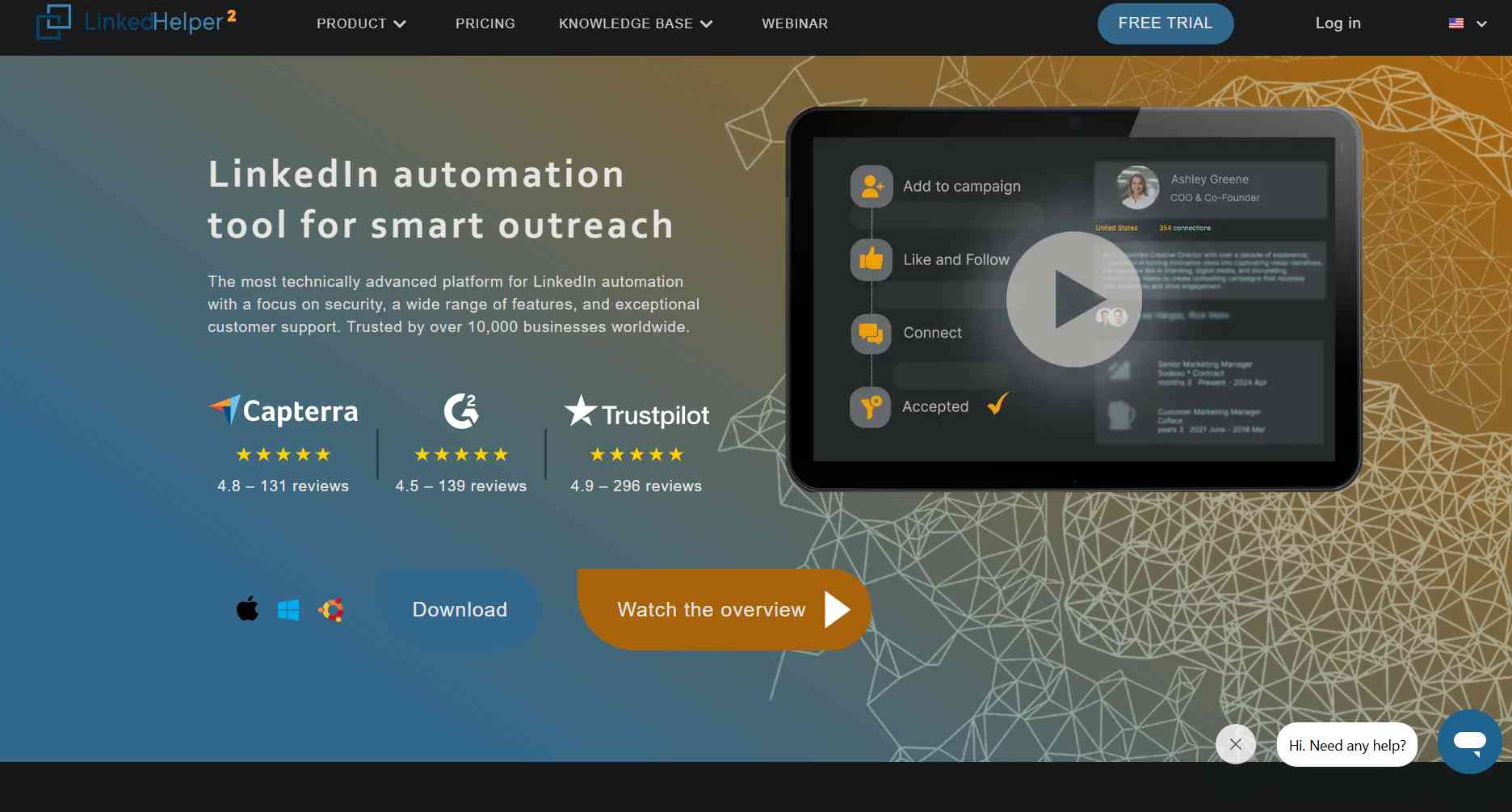 LinkedHelper homepage