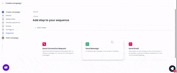 Add steps to SalesRobot sequence