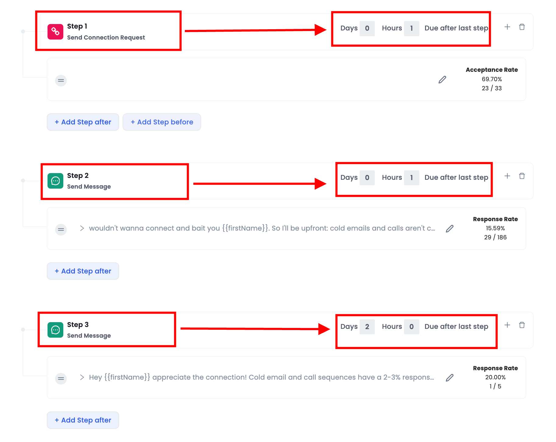 Automate message sequence 