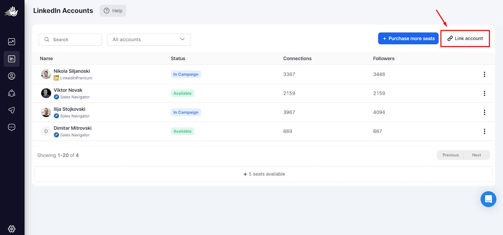 HeyReach multi account setup