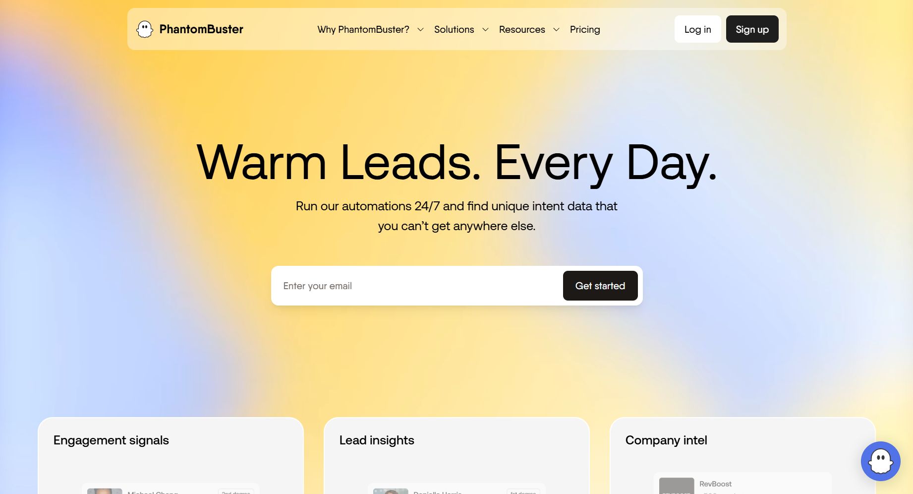 PhantomBuster homepage