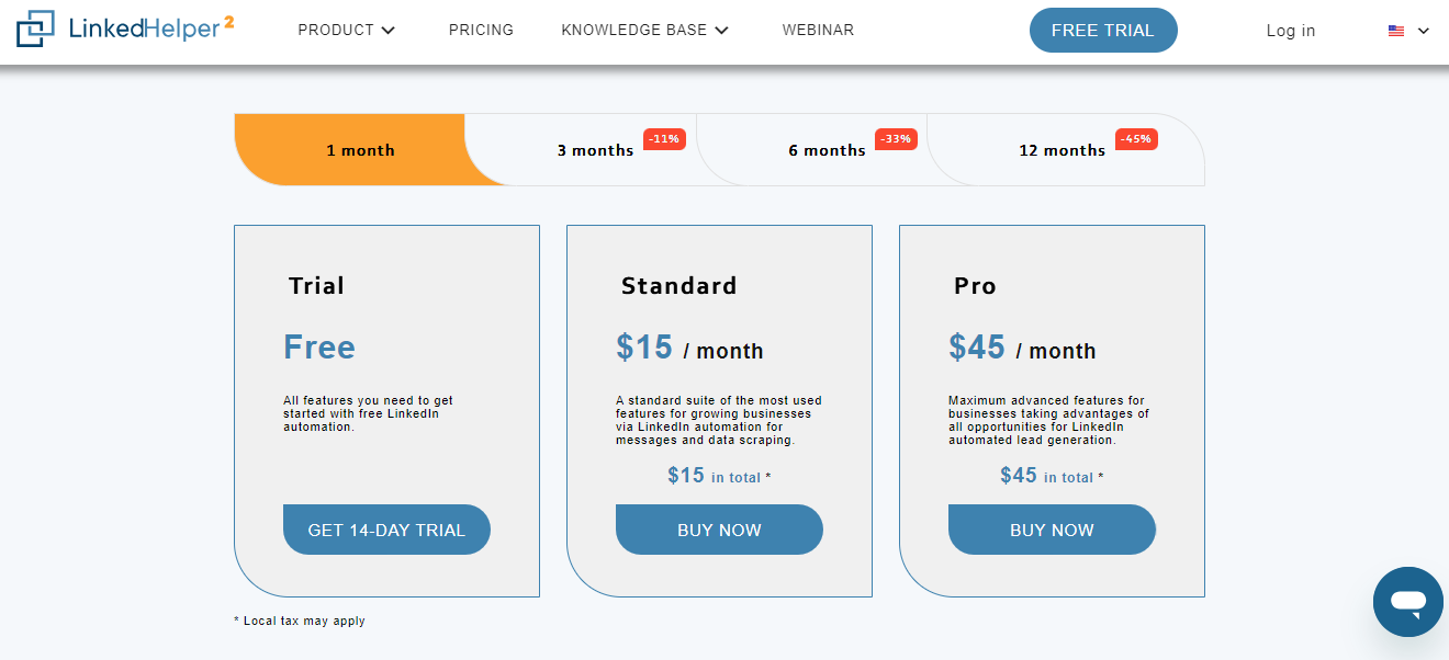 Linked Helper pricing
