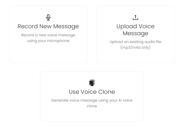 Voice messages in SalesRobot