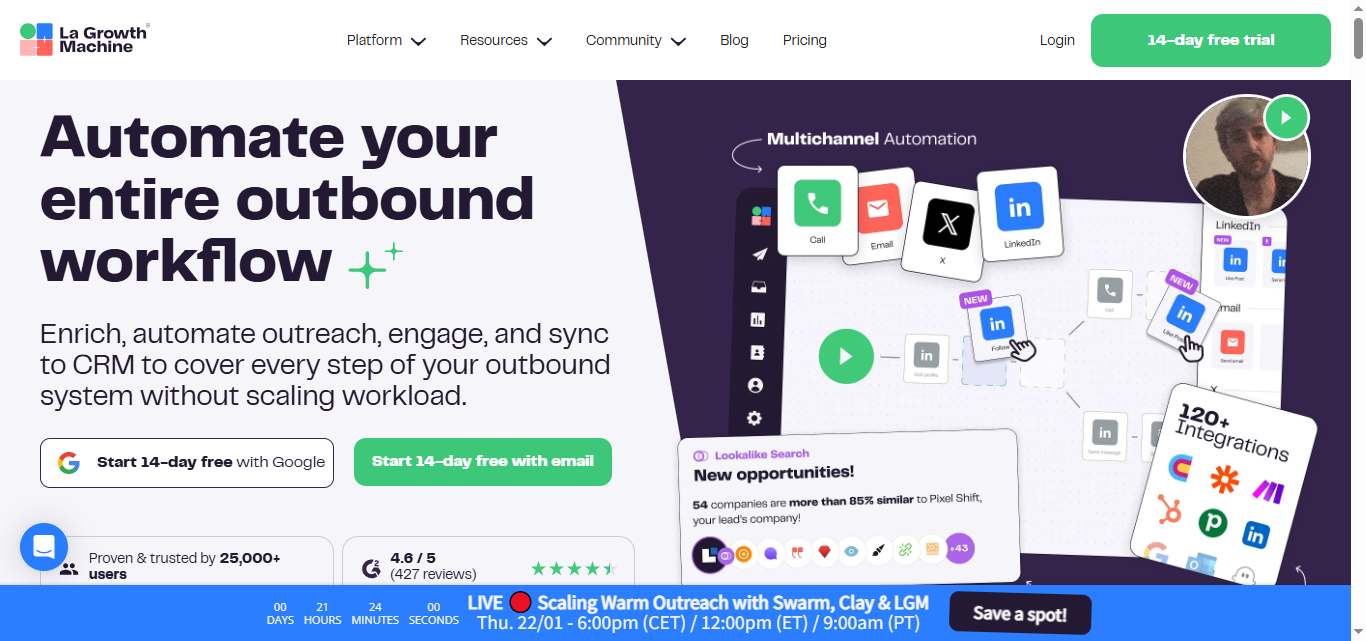 la growth machine homepage