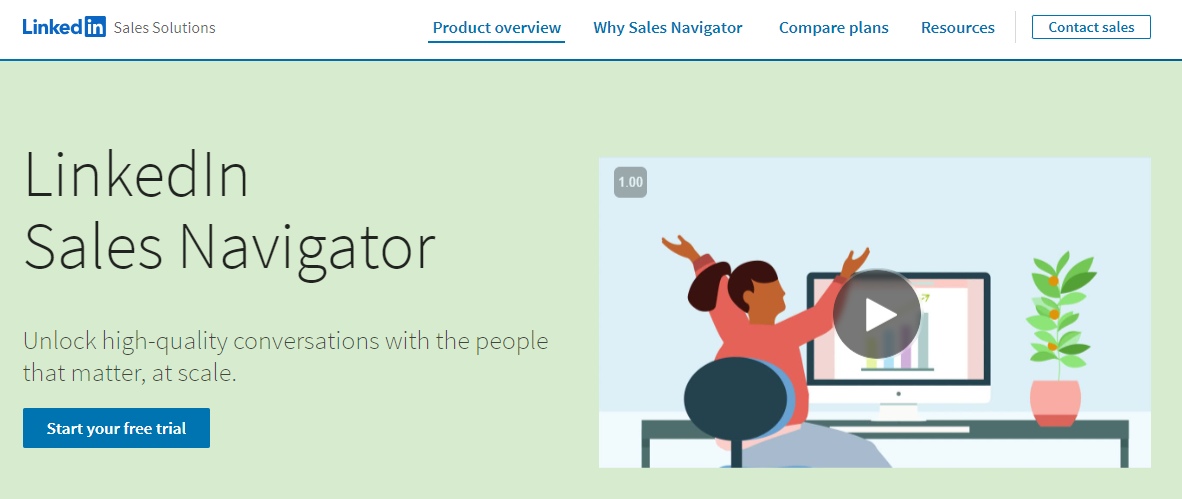 LinkedIn Sales Navigator page