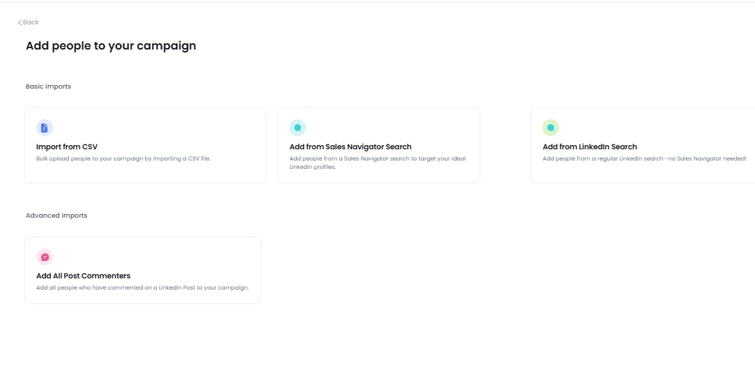 SalesRobot prospect pull options
