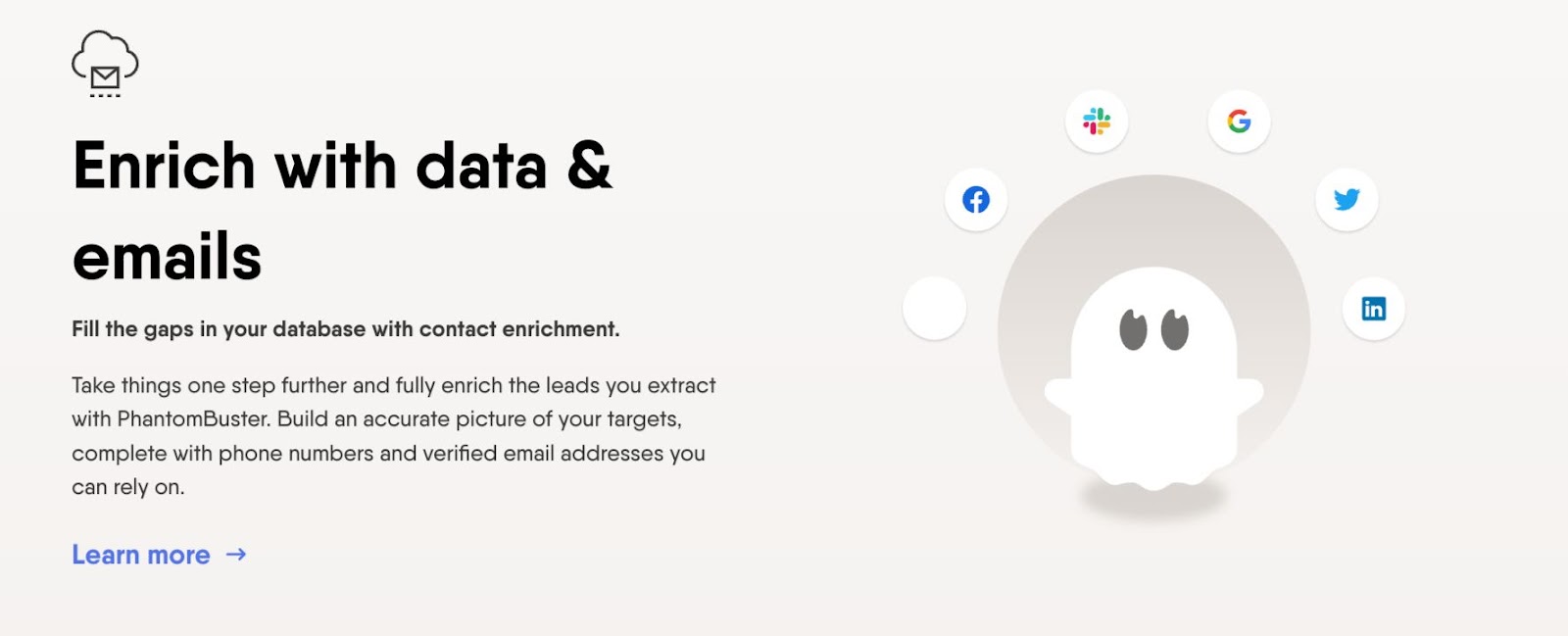 That you can enrich emails via Phantom buster.