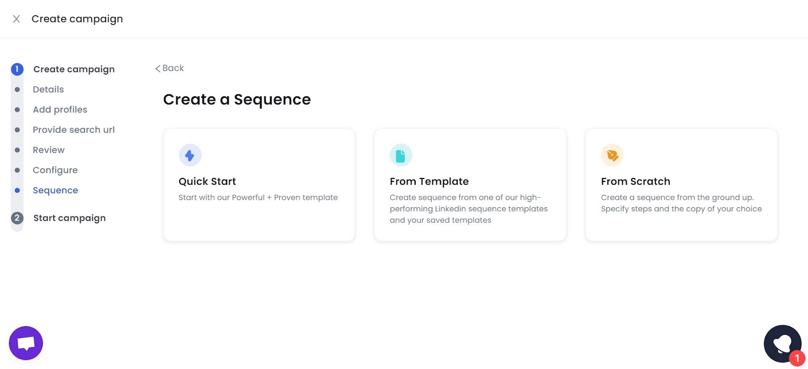 Create a sequence of message.