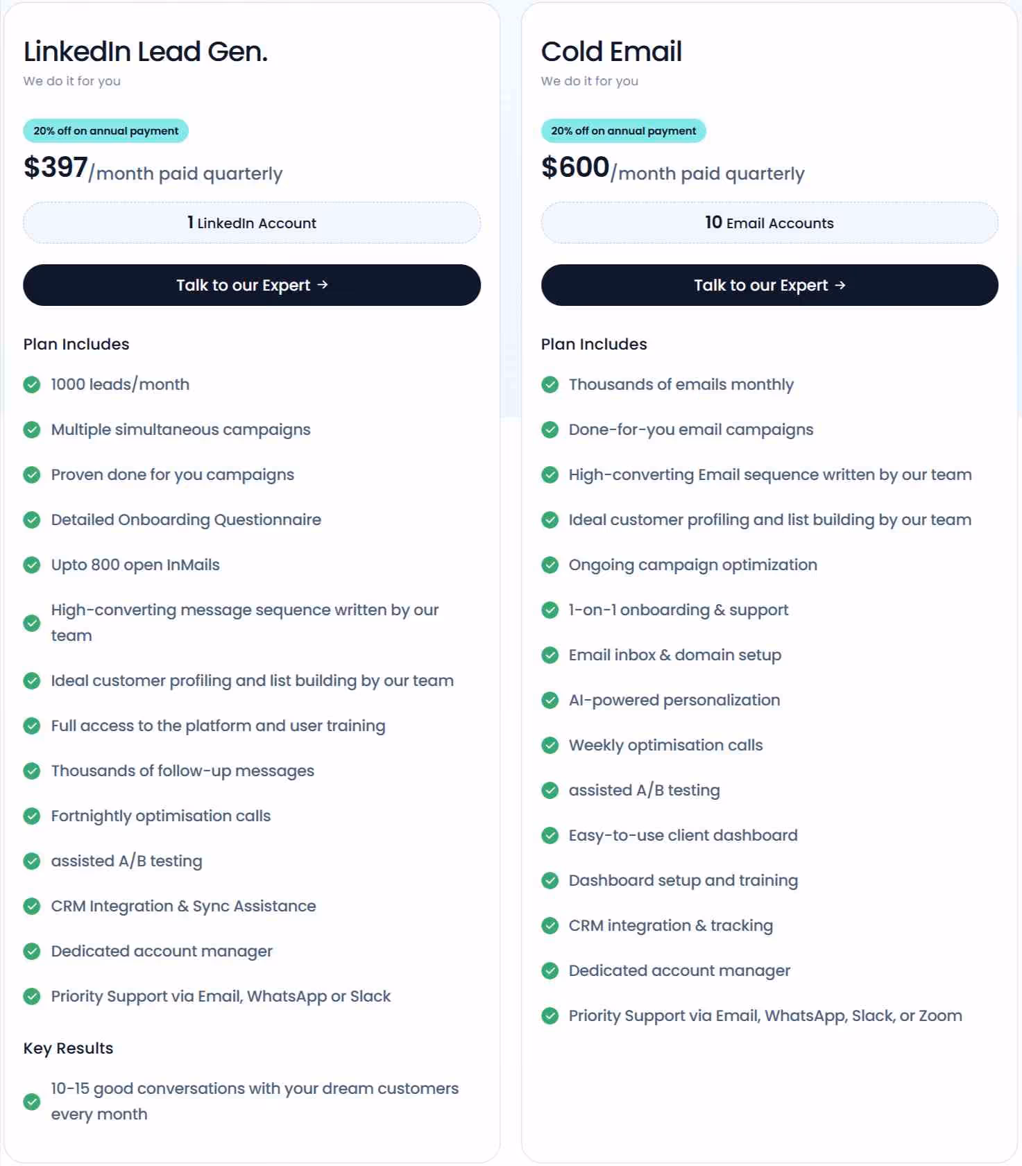 SalesRobot services
