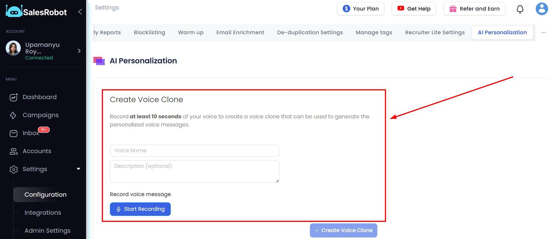 AI Voice Personalization