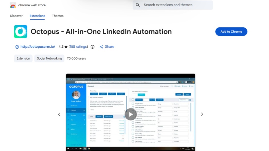 Octopus CRM Chrome extension
