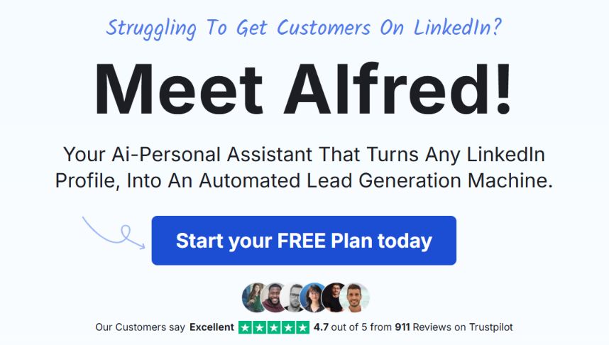 The Meet Alfred homepage.