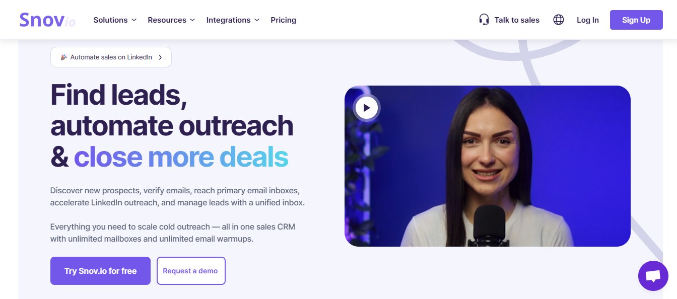 Snov.io sales engagement automation platform.