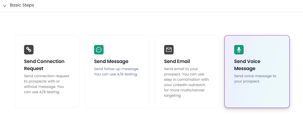 Send voice notes feature
