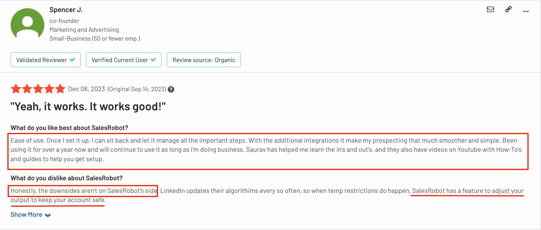 Salesrobot review