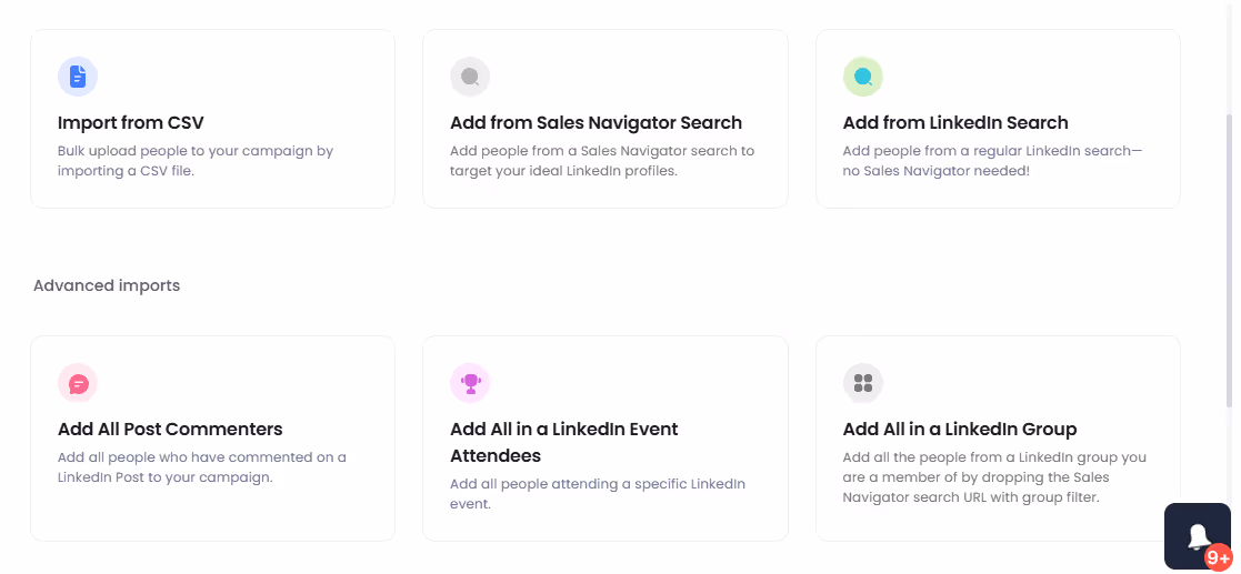 Prospect pull options in SalesRobot