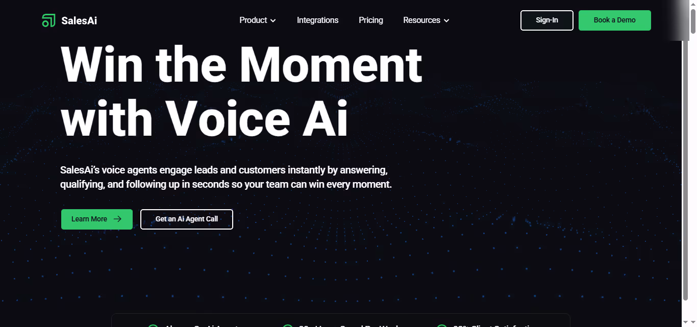 SalesAi homepage