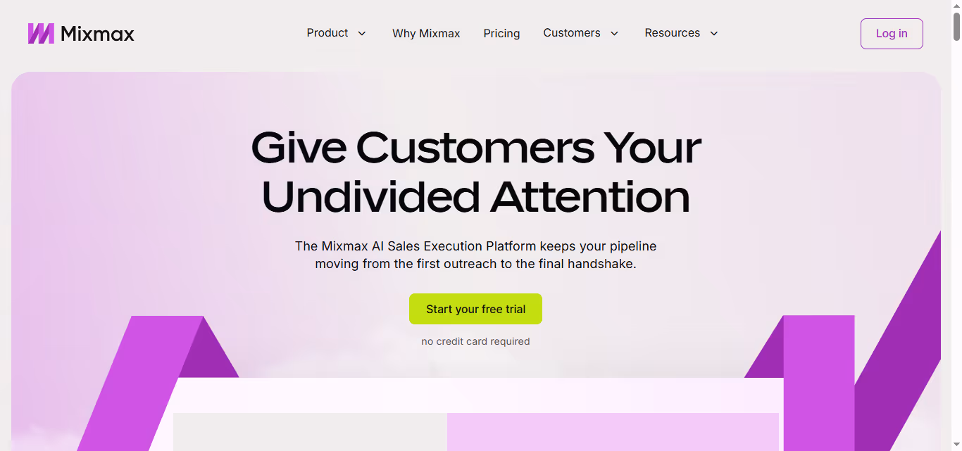 Mixmax homepage