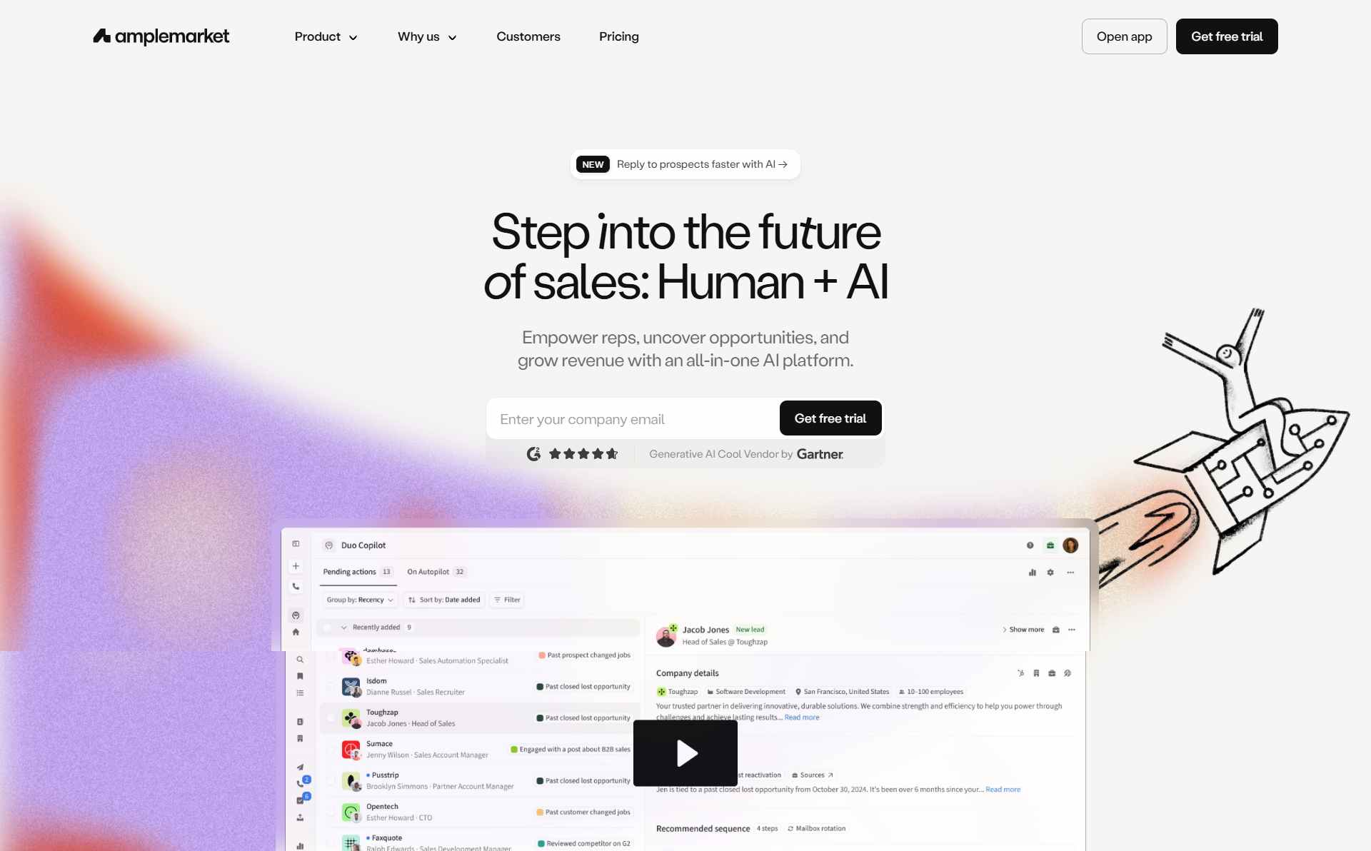 Amplemarket Homepage