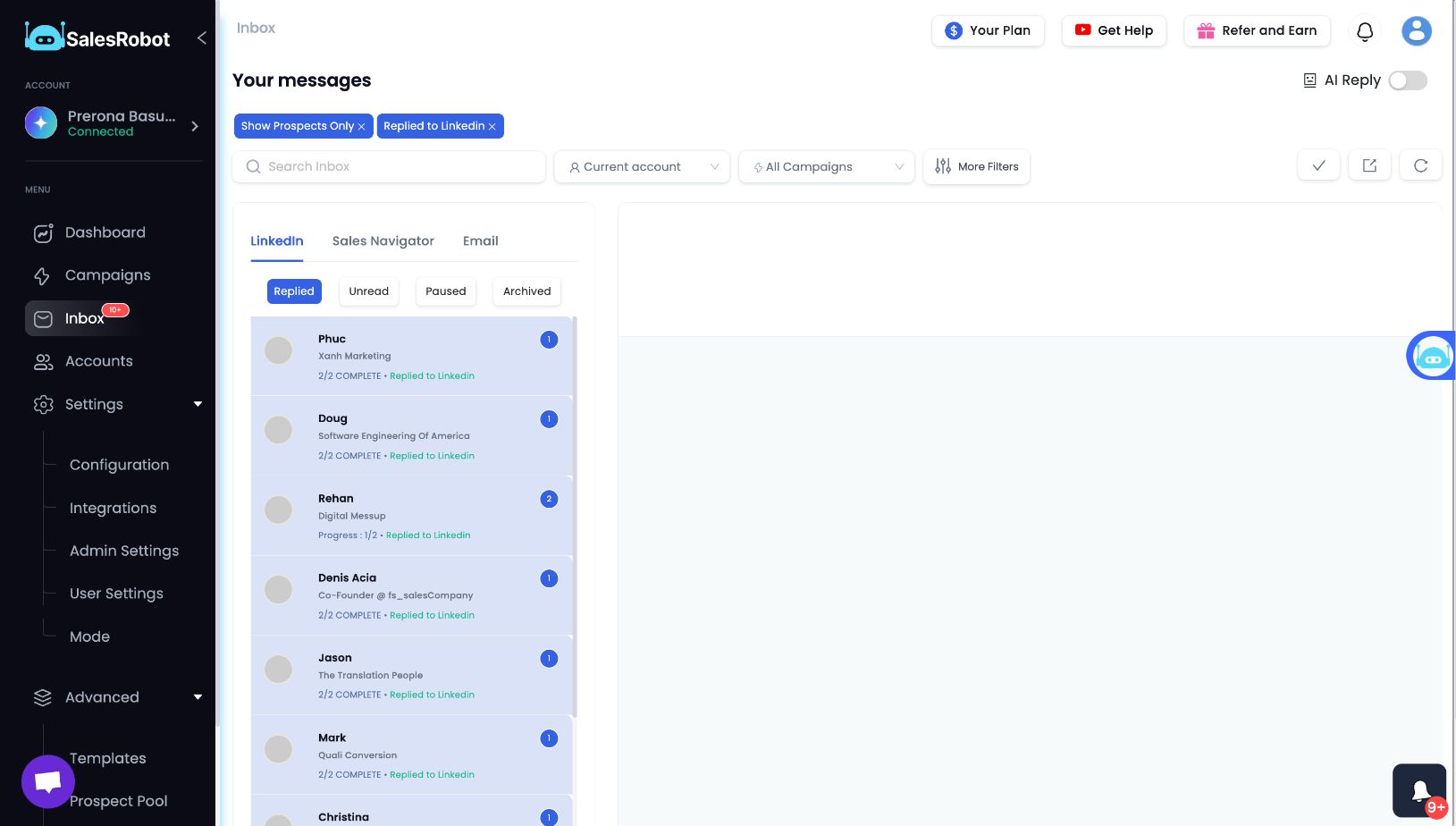 SalesRobot Smart Inbox