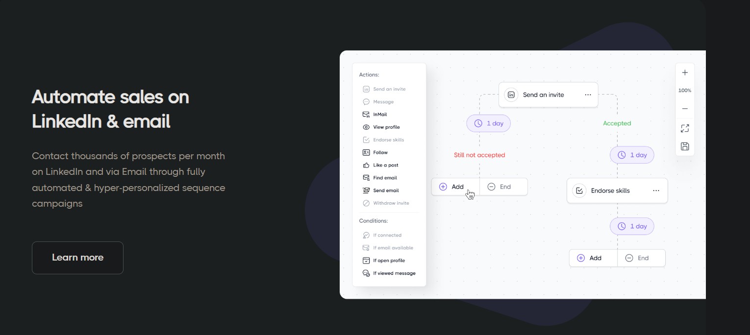 Automate sales on LinkedIn and email with SalesRobot