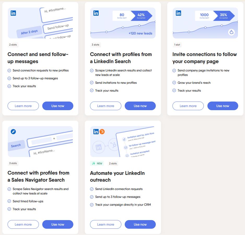 SalesRobot LinkedIn automation features