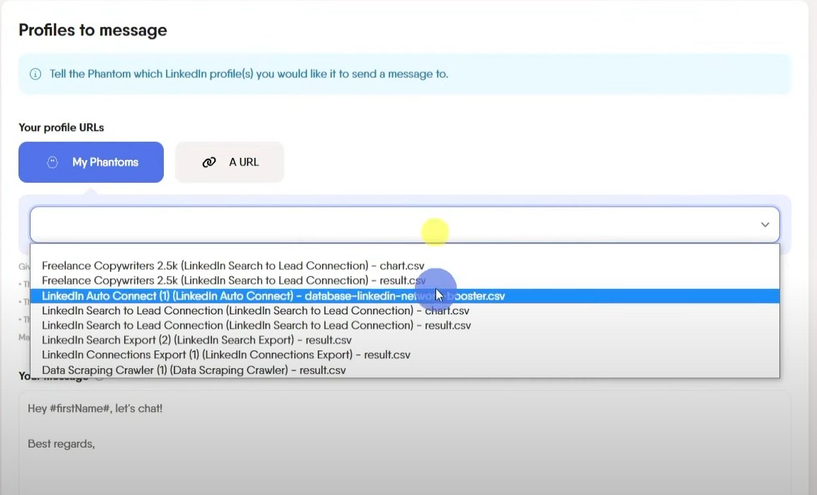 Screenshot of a dropdown menu with various LinkedIn search options.