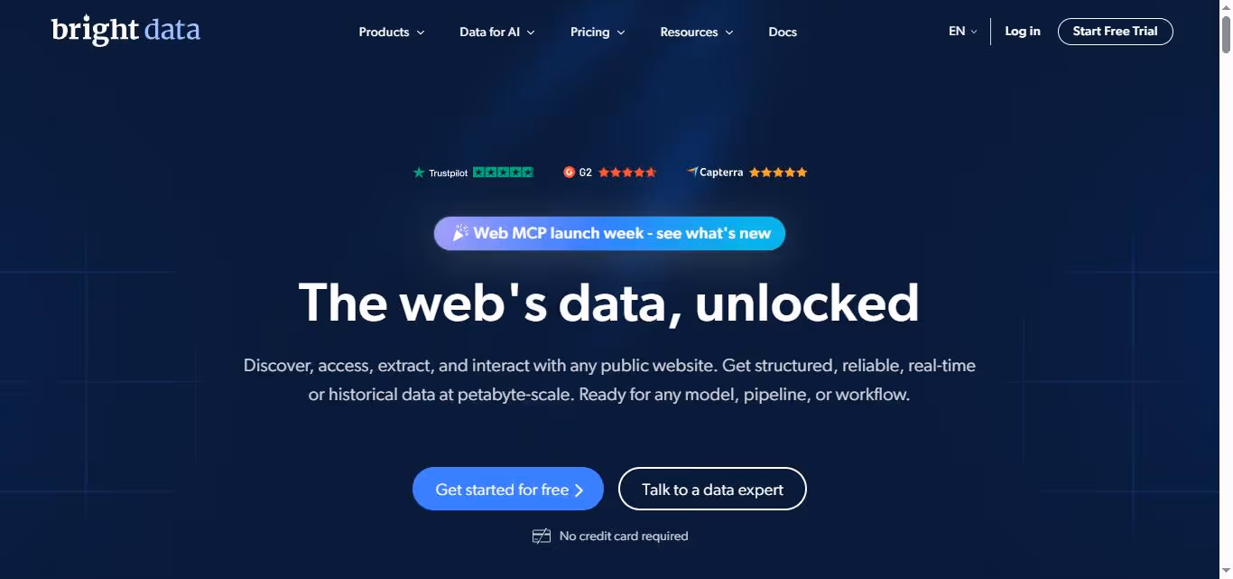 brightdata homepage