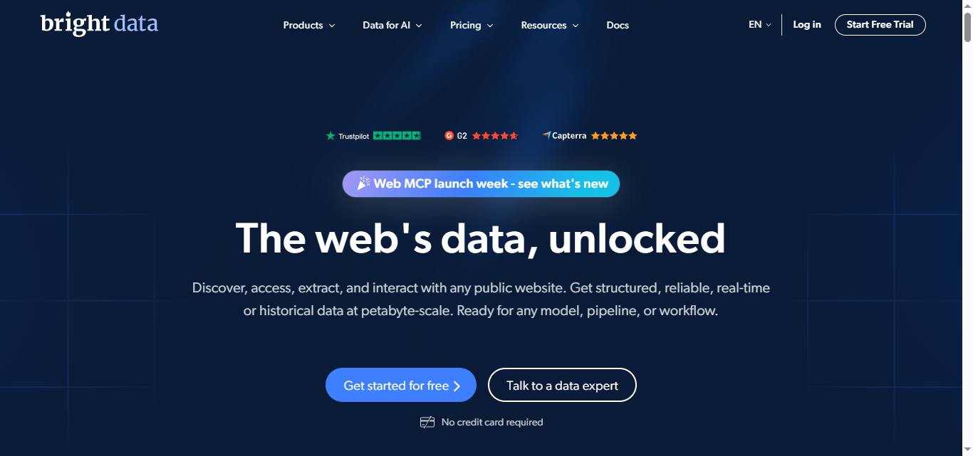 brightdata homepage