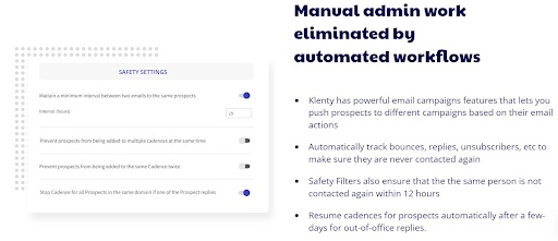 Klenty email workflows 