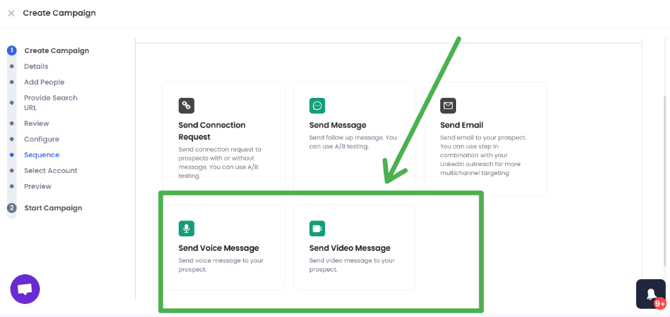 add voice or video message