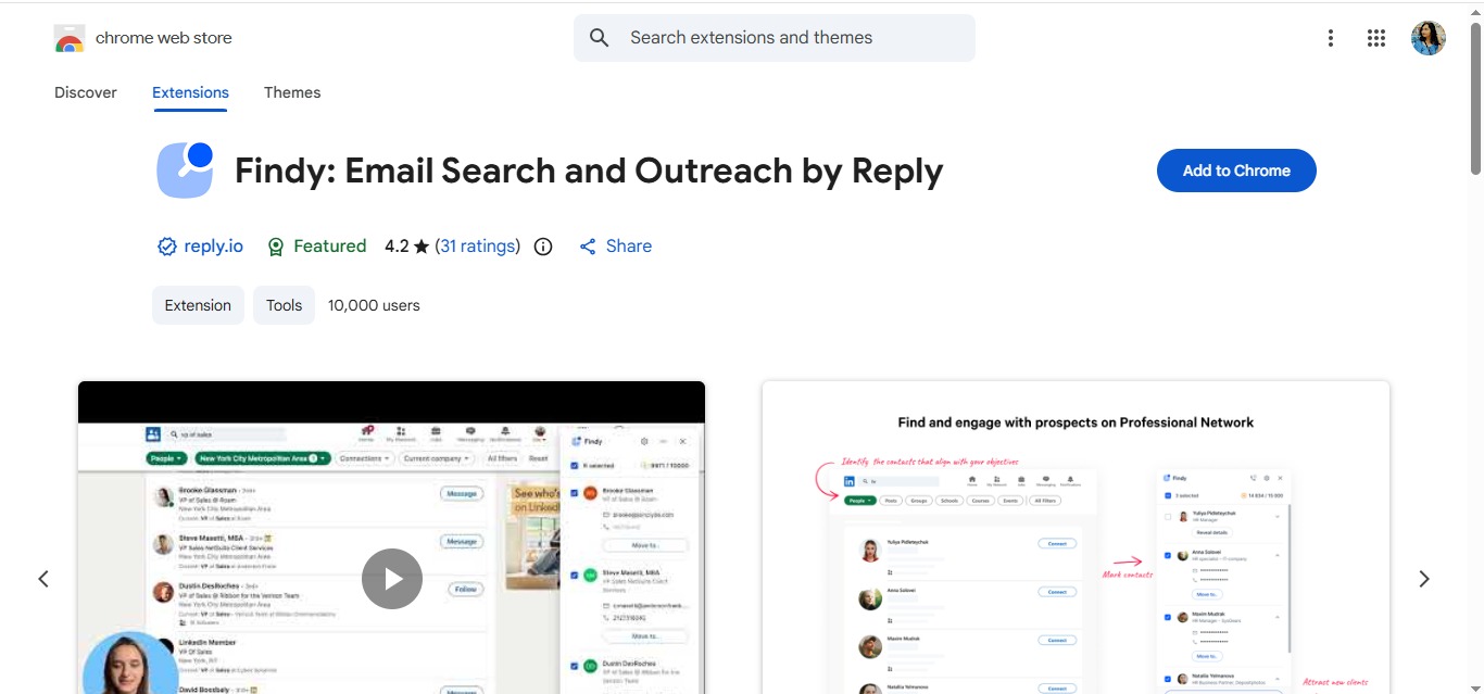 Replyio chrome extension