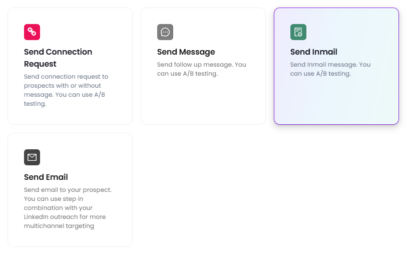 Send InMail option