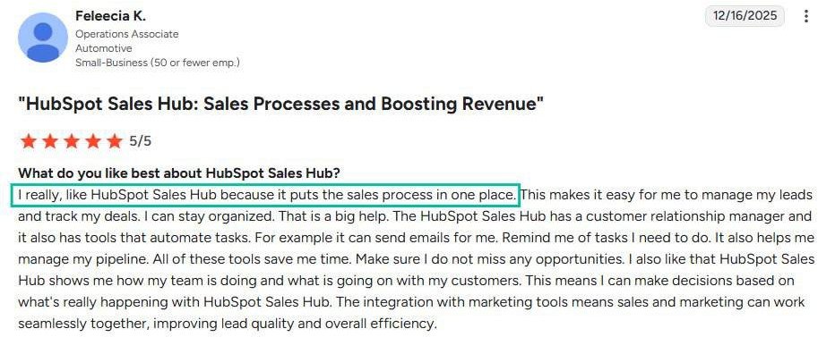 Hubspot g2 review