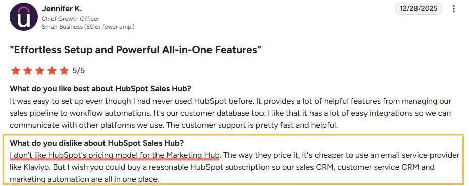Hubspot g2 review