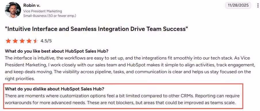 Hubspot g2 review