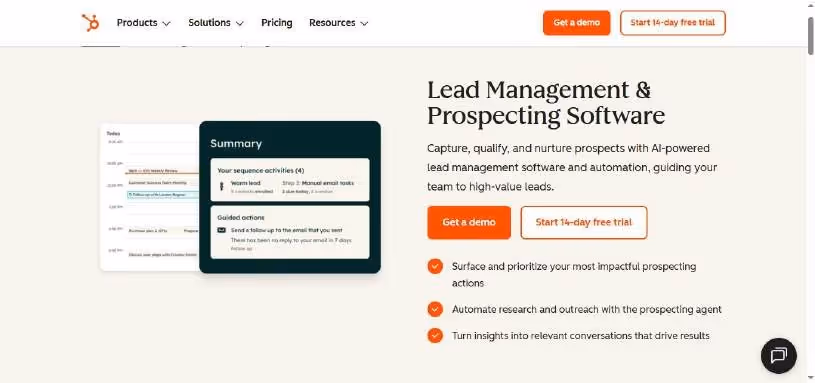 Contact and Lead management in Hubspot