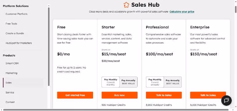 Hubspot pricing