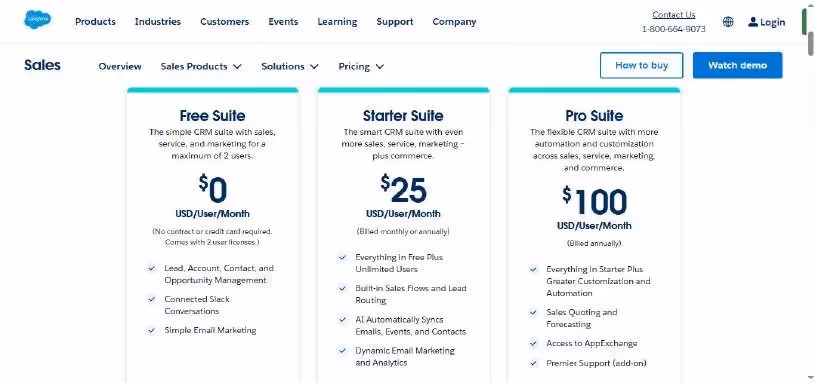Salesforce pricing