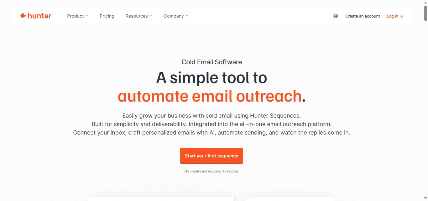Email campaigns in Hunter.io