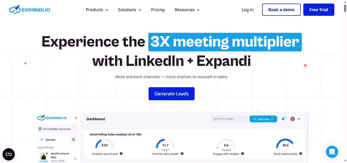 Expandi homepage