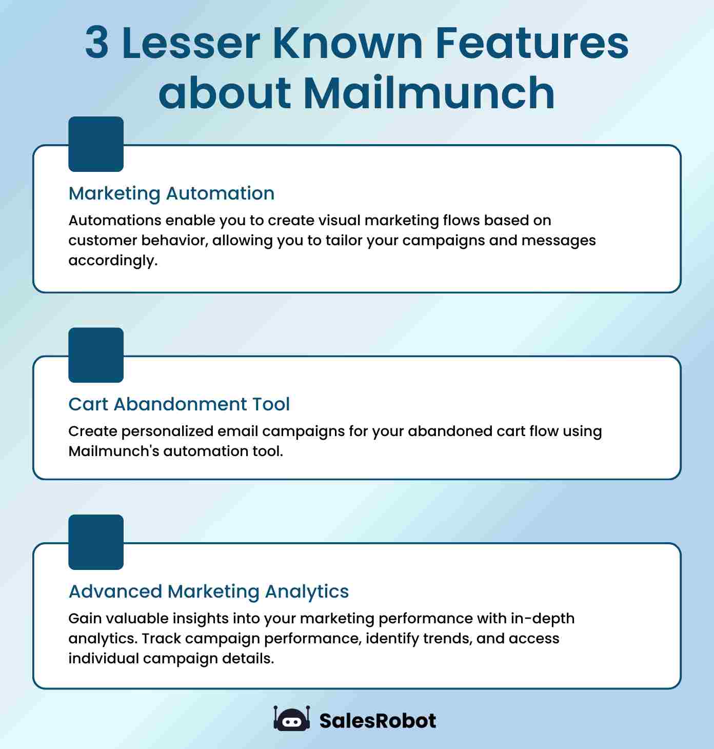 Mailmunch three features rundown: market automation, cart abandonment, and advanced market analytics