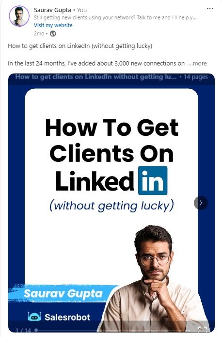 LinkedIn Carousel example