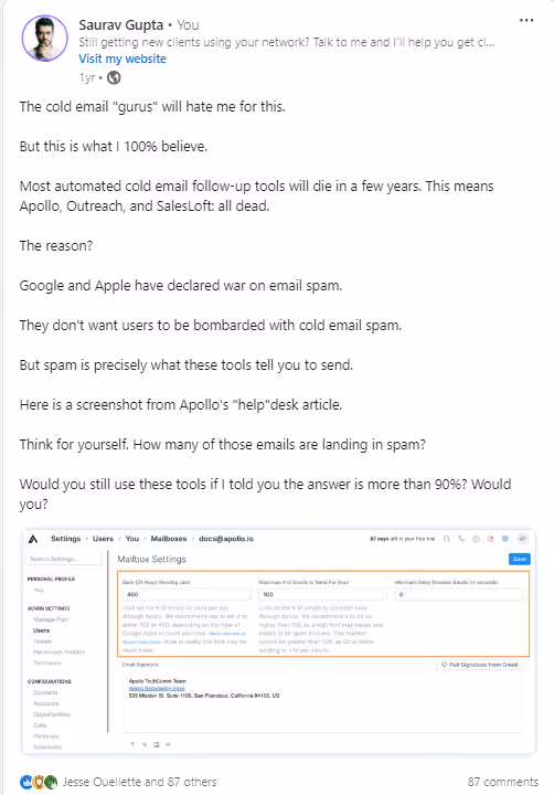 LinkedIn Single image post