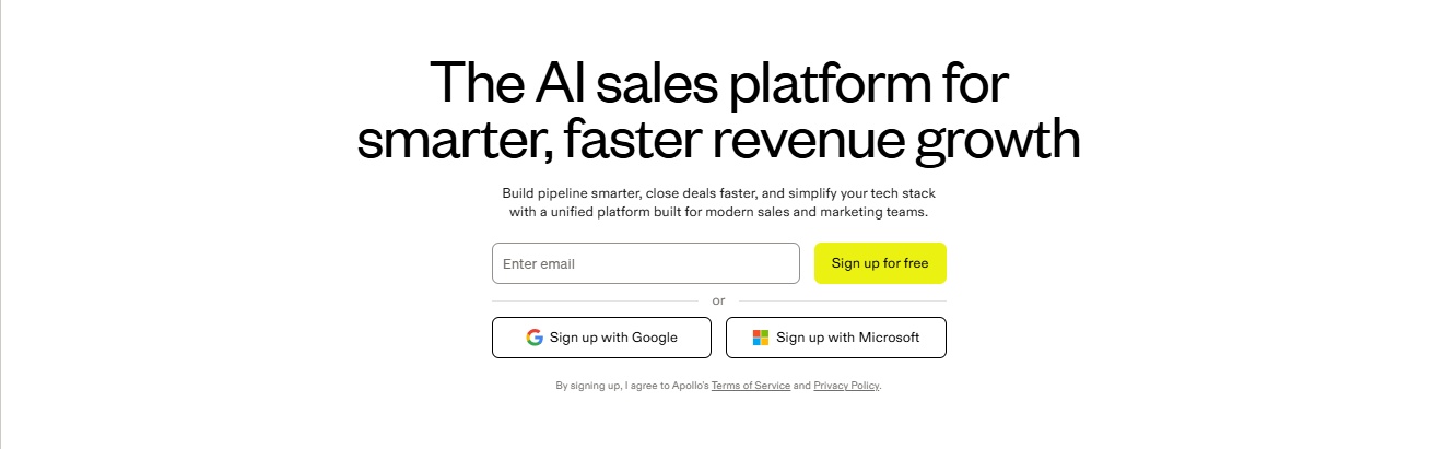 Apollo AI sales platform for revenue growth