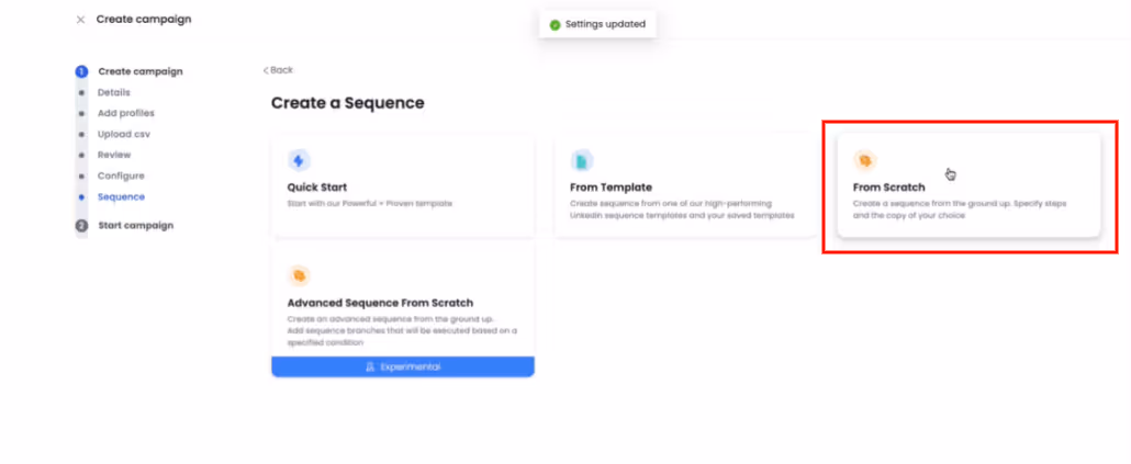 configure the settings for the data points you need and tag prospects.