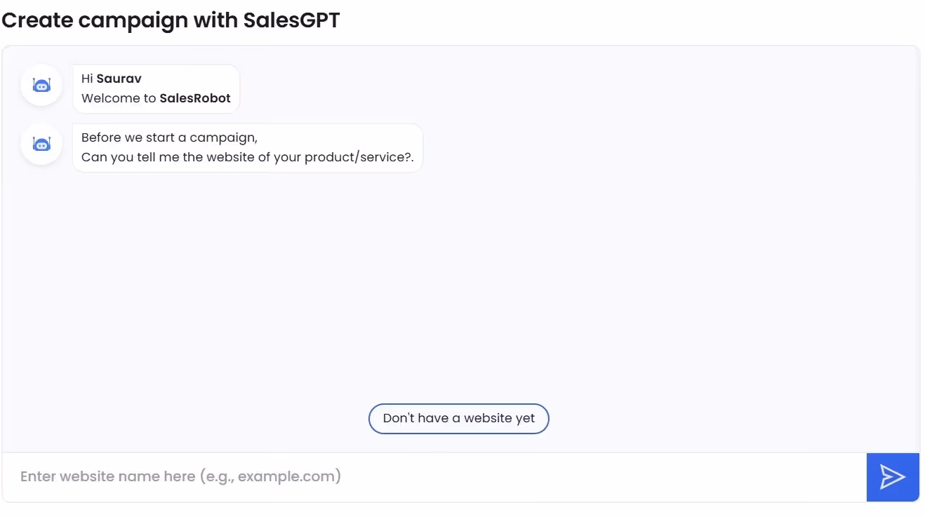 SalesGPT Campaign Creation