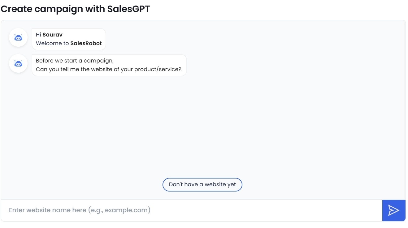 SalesGPT Campaign Creation