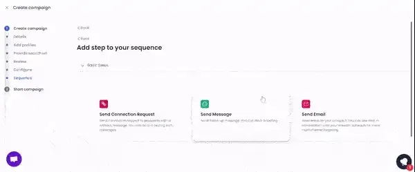 Creating a sequence and adding steps to your sequence