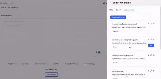 SalesRobot AI variables